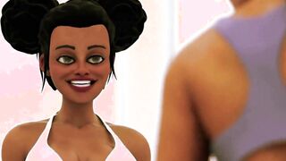 Anime Ebony Hotties Locker Room Fucking