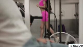Poor Tbabe gets barebacked in the gym