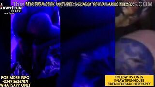 Naija slender lady fucks huge muscular dude hardcore. (Abuja edition
