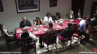 Big Tit bimbo boned at dinner party