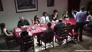 Big Tit bimbo boned at dinner party