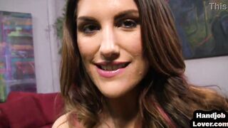HJ big boobed long boobed Hottie talks filthy and pov wanks
