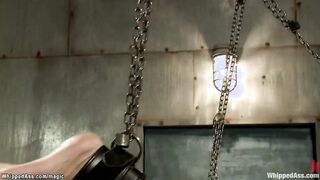 Big Tit tied lesbian whipped and sprayed