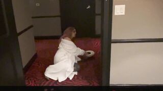 BOMBSHELL LONG TITTED Mom gets FUCKED ROUGH inside hotel hallway