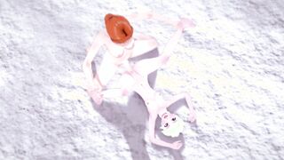 Princess Elsa gets pounded on snow by futanari Anna -