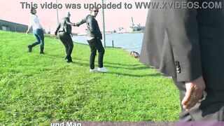 CAUGHT OUTSIDE SEX - German amateur young woman having sex