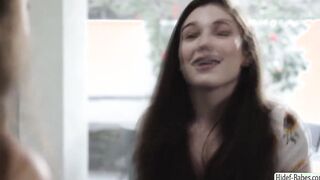 Lesbians Bella Rolland and Lily Lou cunt licking squirting