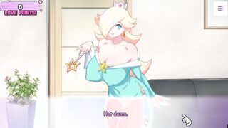Waifu Hub [PornPlay Parody Cartoon game] Rosalina couch casting - Part1 Rosalina wear a slutty bikini stars for our pornstar interview