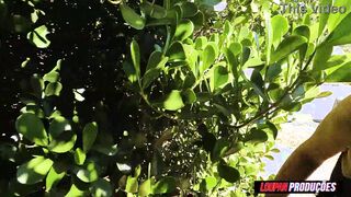 Big Titted dark hair giving her cunt into the park | Ana bele | Loupan productions