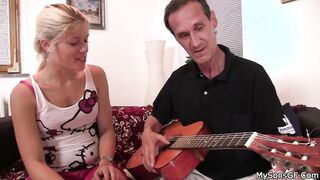 Blonde cunt with mouth ride mature father inside law penis