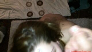My colleague girlfriends gave me a amazingly hot lessons of closeup sucking off, fucking and swallowing cum!