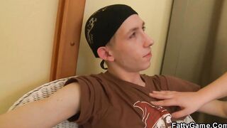 Finger Fuck and fucking her fat bald cunt