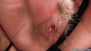 Unshaved twat girlfriends mother ride his penis
