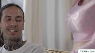 Handsome stepbro bareback TS stepsister