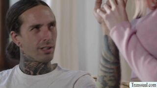 Handsome stepbro bareback TS stepsister