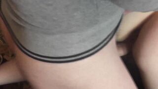Older young. milf babe Frina shows young dude girlfriend boobies, vagina, butt. Then get inside posing doggy style and teaches sex. Dude fuck Mom into vagina and cum on labia. Creampie