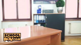 point of view - Big Titted principal Tiffany Rousso craves a penis into her twat