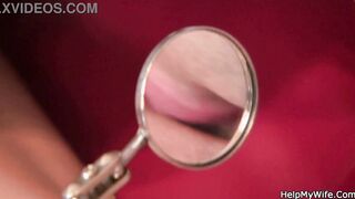 Dude satisfies mature man's ex-wife inside fishnets