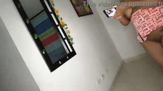 Colombian stepsister was scared when she found out he was looking at her when she was nude United States