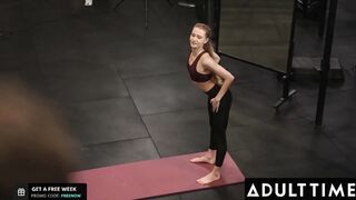 ADULT TIME - Slender Russian Baddie Ivi Rein Opens Wide For CUM After Sensual Gymnasium ANAL!