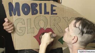 Trans Morena Black gets bj in gloryhole
