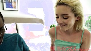 Tiny Skinny Teens Has to Try Step-Dad's big black cock - Lola Fae -