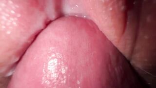 I fuck my freaky stepsister, tight creamy cunt and close up jizzed