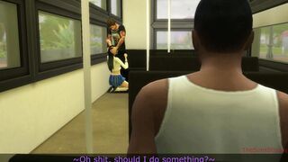 Sims four, Japanese college women groped and boned with no mercy into bus