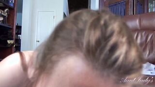 AuntJudys - Your 52yo Huge-Bottom Step-Aunt Jayden Blows Your Penis (point of view)