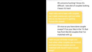 Lovers swap with 19 years from Bumble! cuck and double penetration