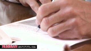 2 guys offer a sex lesson to a Cutie Hottie