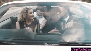 Shemale thief and girlfriend rough sex