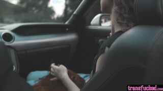 Shemale thief and girlfriend rough sex