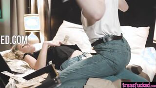 Shemale thief and girlfriend rough sex