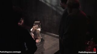 Tied 19 yo gang boned inside outdoors