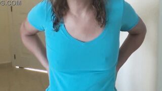 Stepmother flashing her titted for stepson's friends to jerk off