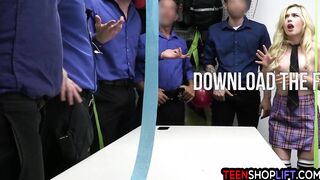 Recidivist teen thief gangbang fucked
