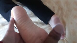 I am fascinated by my hubby's boss, I ended up sucking off his penis and he cumshot on my butt