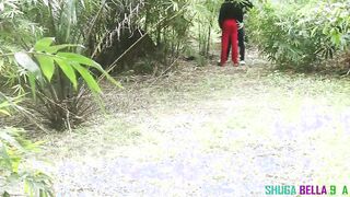 Eating my step brother sweet vagina inside the bush