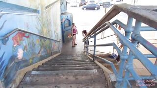 Risky Outdoor Double Blowjob on a Ferris Wheel with Eden