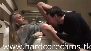 hardcore teens banged inside outside restroom