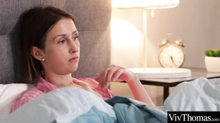 Super dark haired is turned on by the thought of another woman