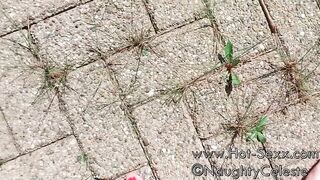 sexsual celeste has amazingly Beauty beautifull toes, OUTDOORS WET