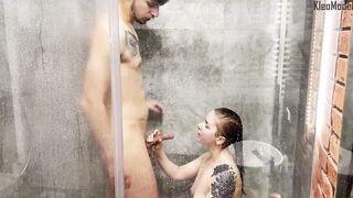 Shower Cumshot with Gorgeous Red Haired Ex-Wife KleoModel Homemade