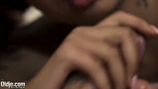 Grandpa finger bang teenagers booty while fucking her snatch