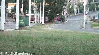 Outdoors barely legal YO sex party street GANG BANG Part 3