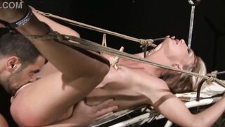 Beautiful Hot sub trained for slave skank. Part two. Spanking, suffering, and bdsm sex.
