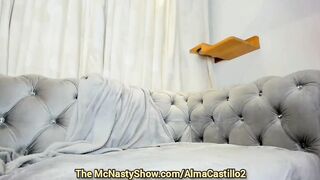 Adorable Big Boobed Hispanic Rubbing Oil on her Huge Booty