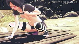 Animated Uncensored 3D - Kitty Toy and Anal sex with cummed - Japanese eastern Manga Animated Game Porn