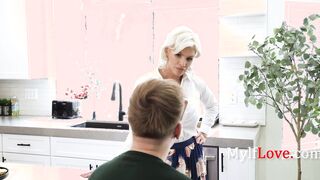 Huge Boobies milf Helps Son To A Pervy Challenge For His Tok